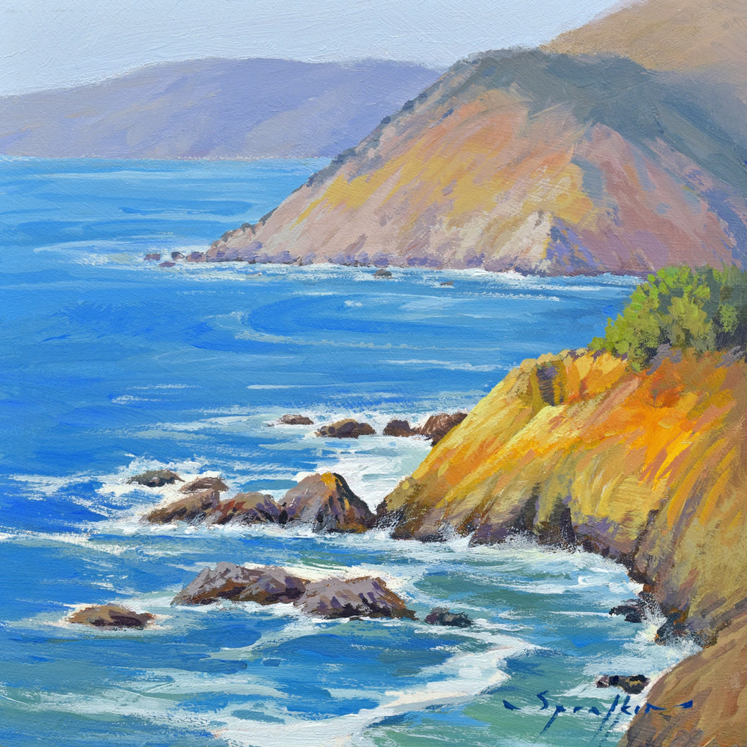 Big Sur 6x6 inch California Coast Art by Edward Sprafkin