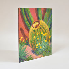 Load image into Gallery viewer, Barrel Cactus Ball 6x6 inch Southwest Art Painting by Edward Sprafkin
