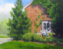 Load image into Gallery viewer, Ivy Covered House 8x10 inch garden painting by Edward Sprafkin

