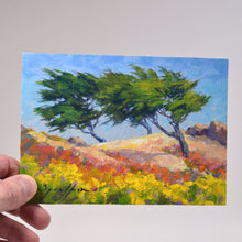 Load image into Gallery viewer, Pebble Beach Cypress 5x7 inch California Art Painting by Edward Sprafkin
